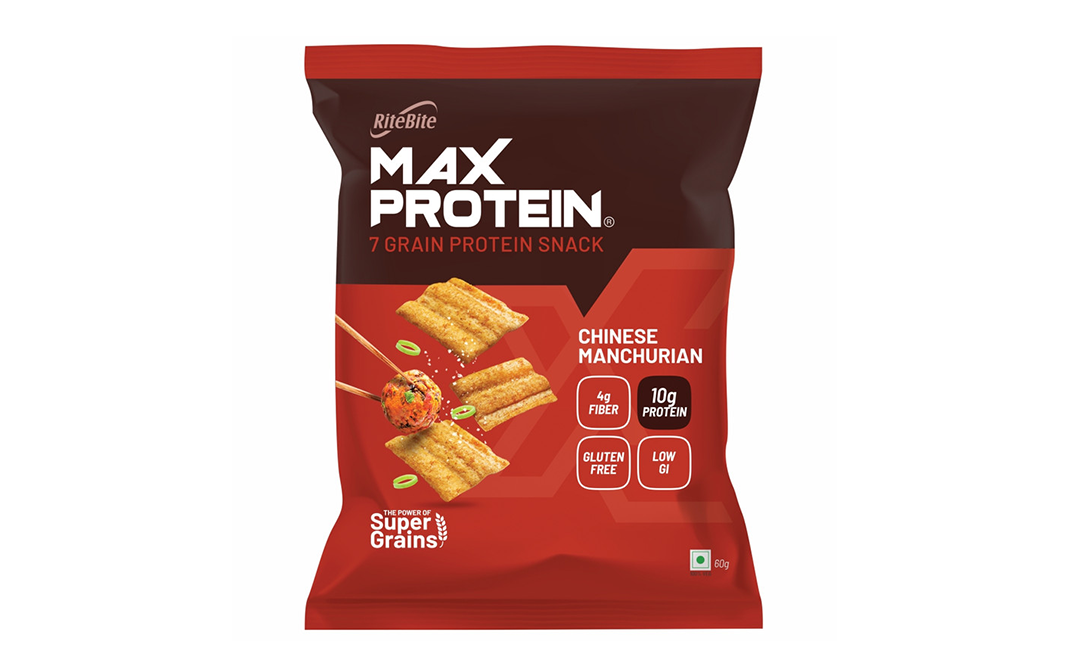 Ritebite Max Protein 7 Grain Protein Snack Chinese Manchurian   Pack  60 grams